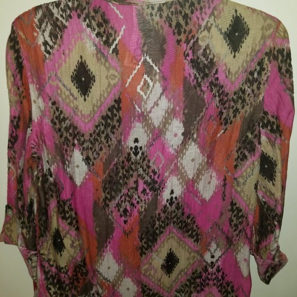 Pink Multi-Color Blouse by Ruby Rd. - Picture 2 of 4